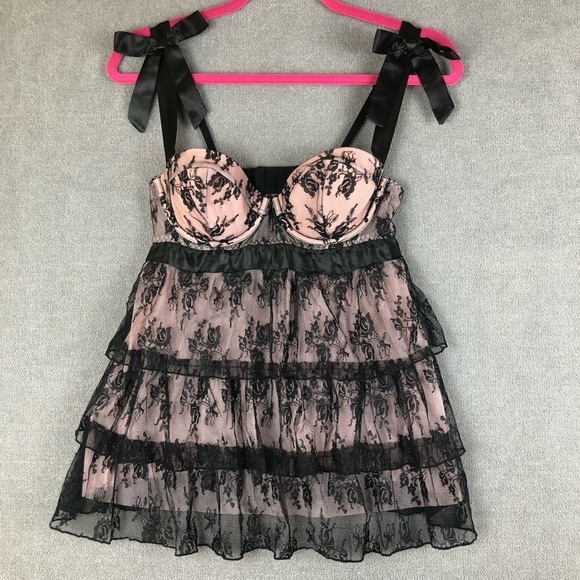 Frederick's of Hollywood Tops - Fredericks of Hollywood Y2K Lingerie top/Dress babydoll lace fairy coquette